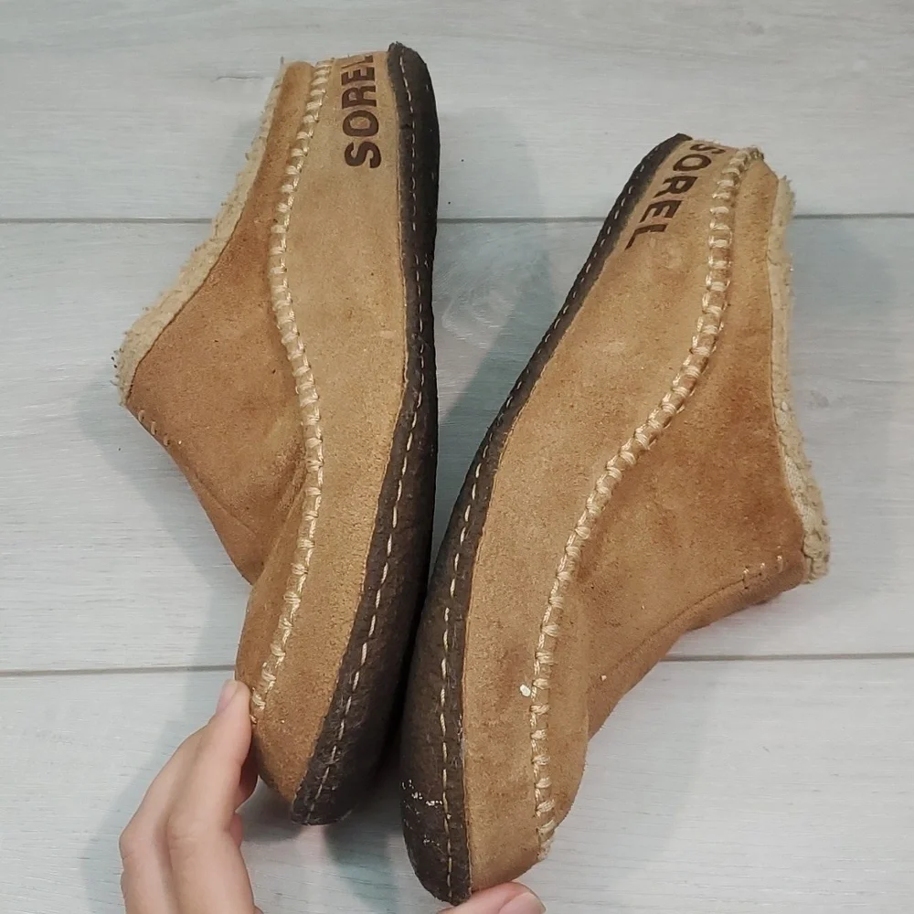 Sorel Mens Falcone Ridge II  Leather Slip on slippers shoes sz 8